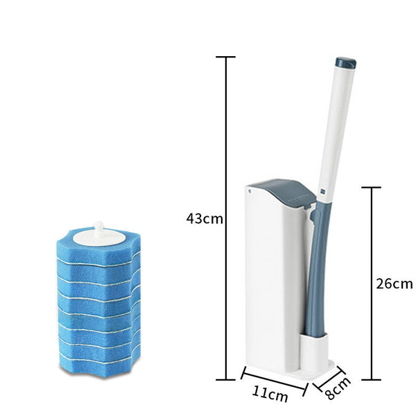 Disposable toilet brush set
